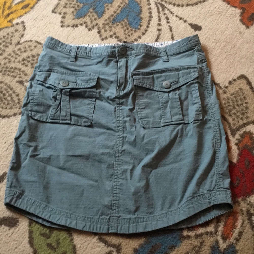 Sage green Prana cargo skirt